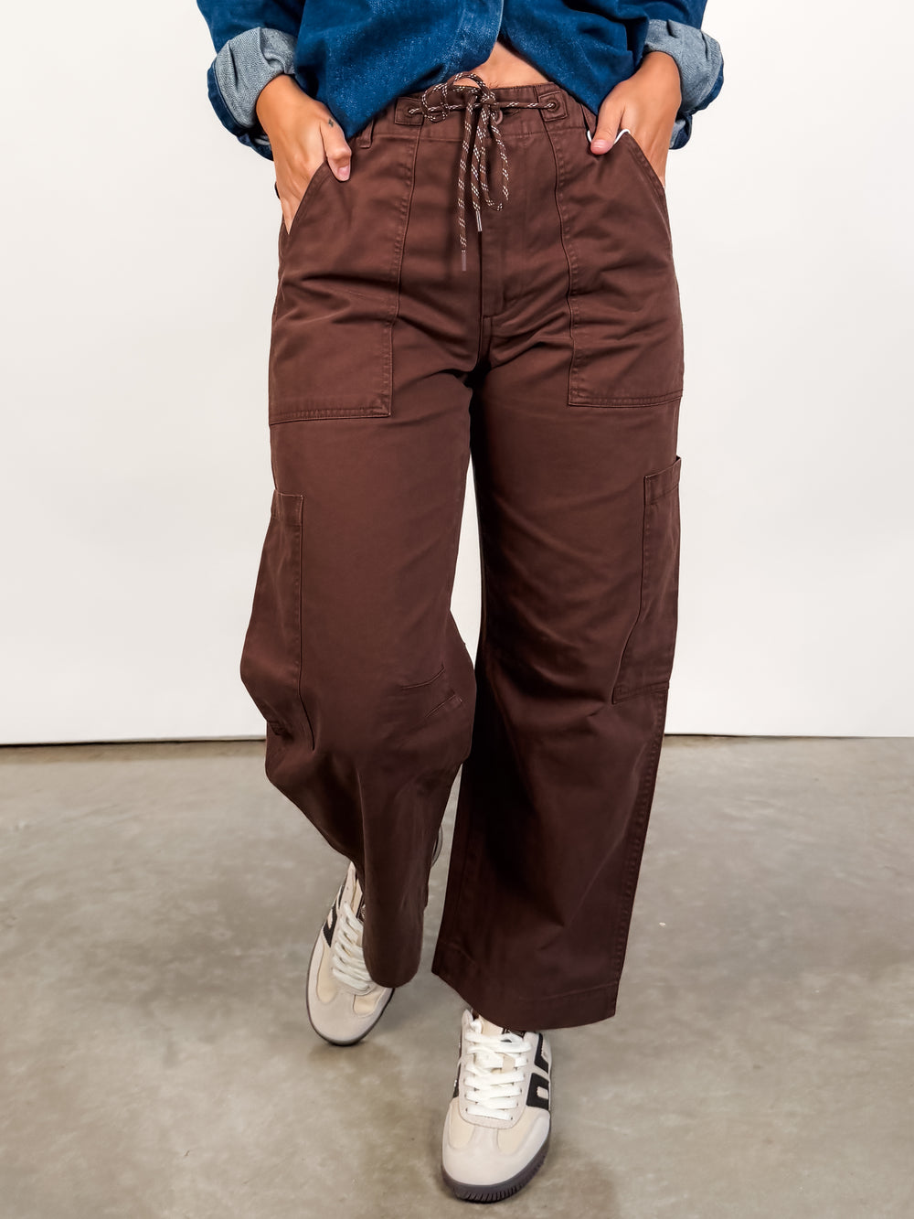 Sabrina Curved Utility Pants in Lindt