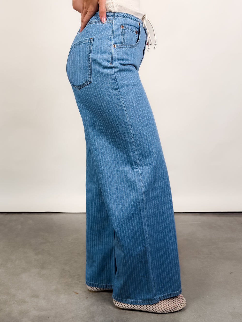 Madison Mid Rise Wide Leg in Whimsy