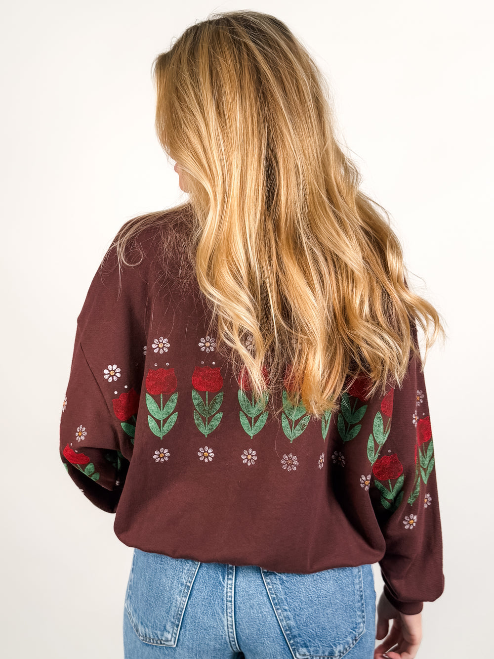 Camp Flowers Oversized Crew Sweatshirt