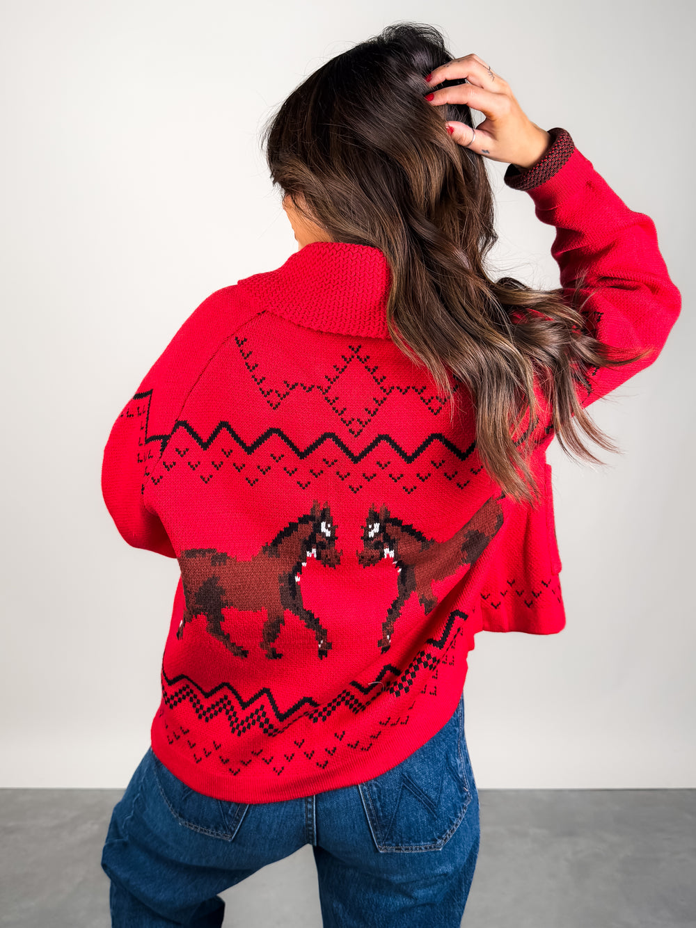 On The Range Horse Knit Cardigan