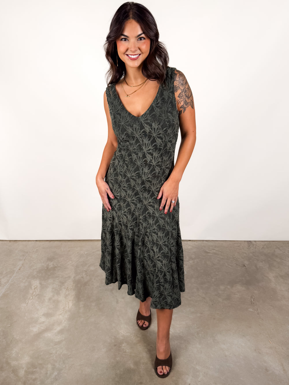 Sugar Stems Midi Dress
