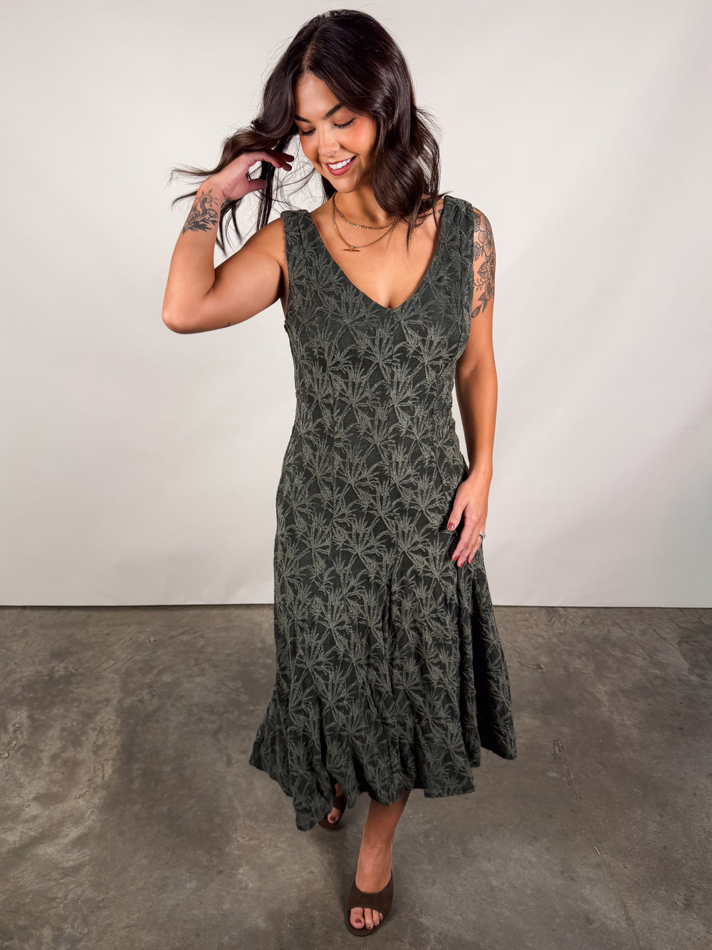 Sugar Stems Midi Dress