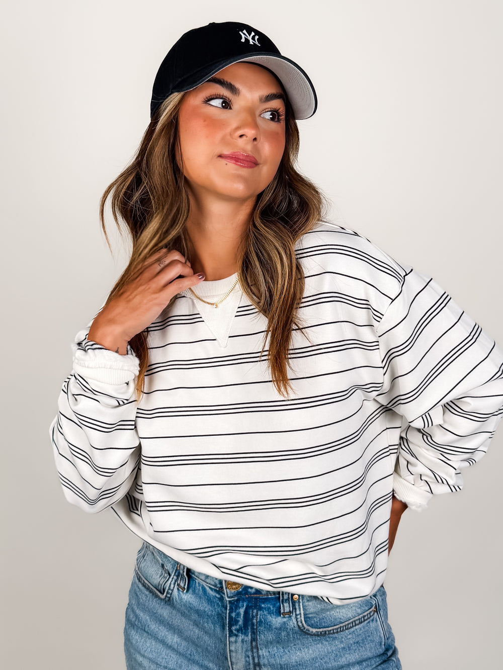 Stand Out Striped Sweatshirt