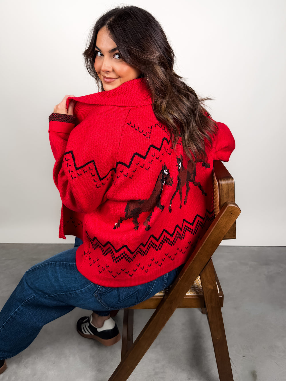 On The Range Horse Knit Cardigan