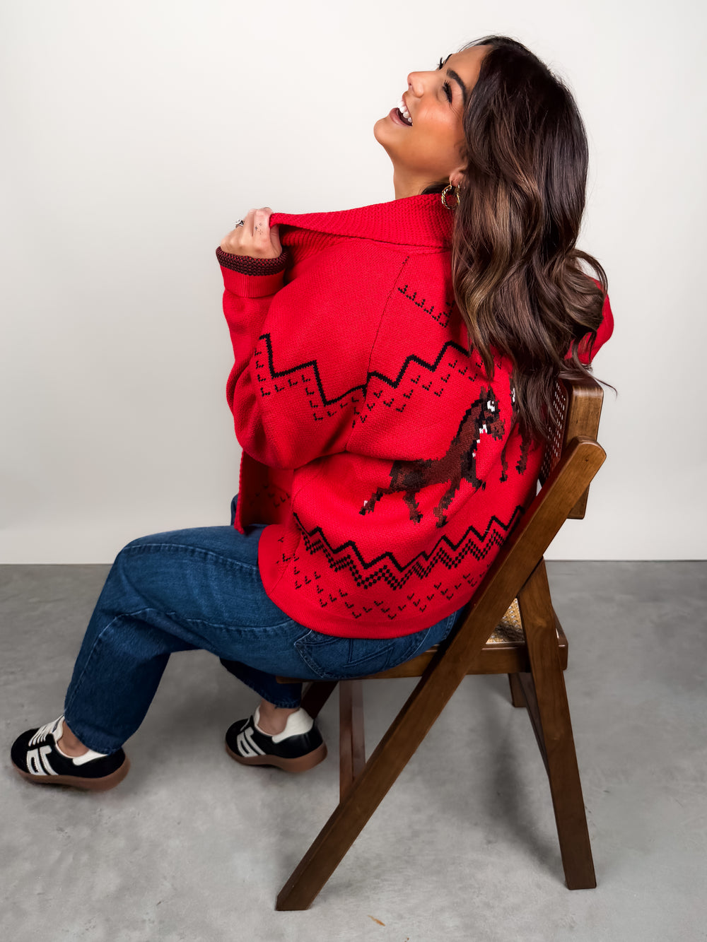 On The Range Horse Knit Cardigan