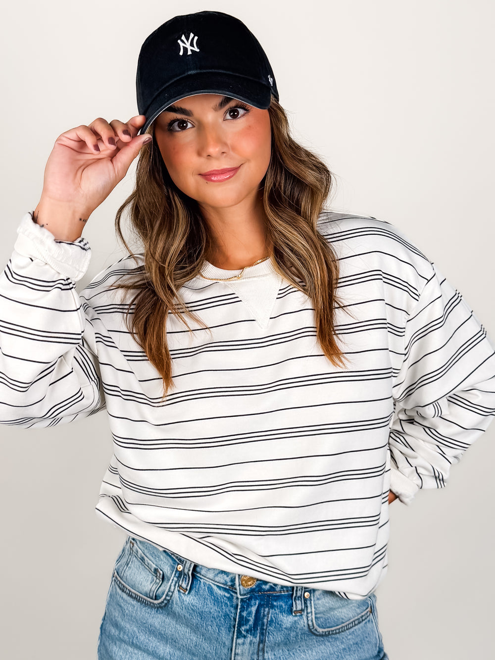 Stand Out Striped Sweatshirt