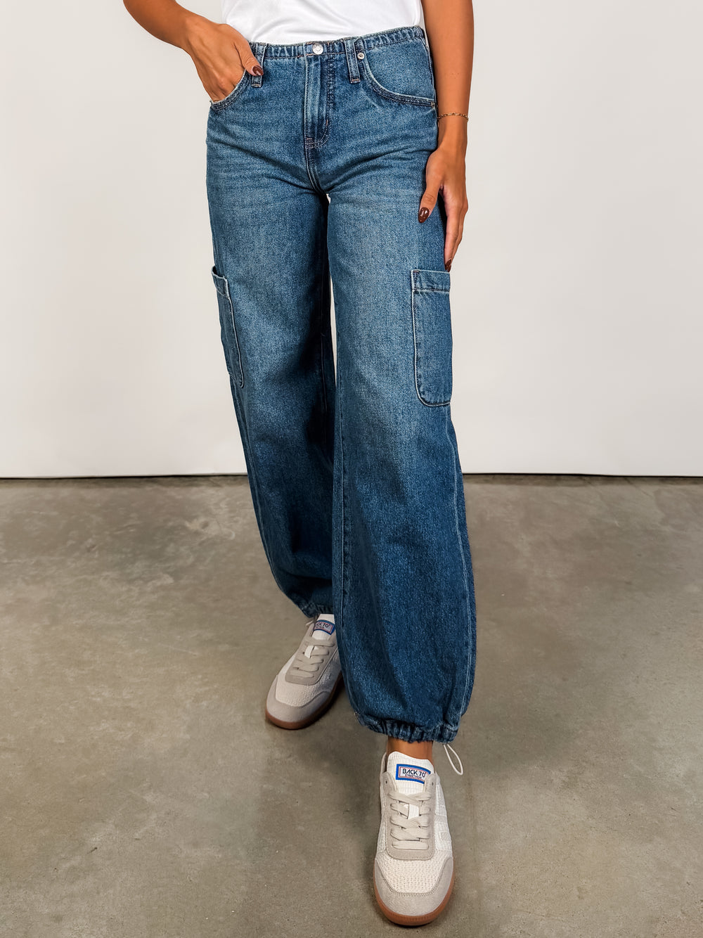 Mirage Mid Rise Cargo Harem in Snap
