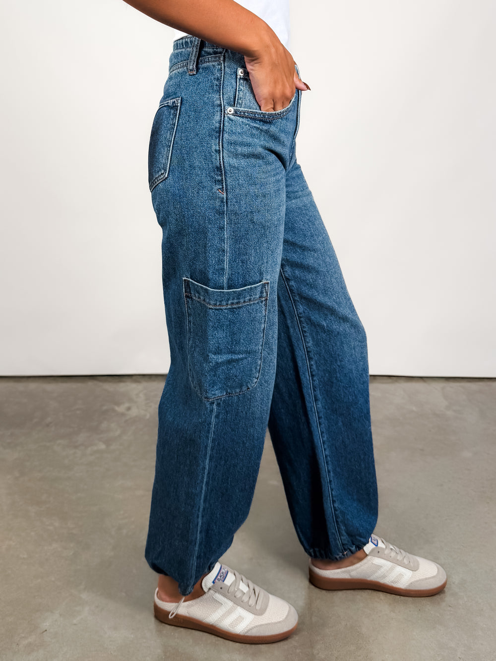 Mirage Mid Rise Cargo Harem in Snap