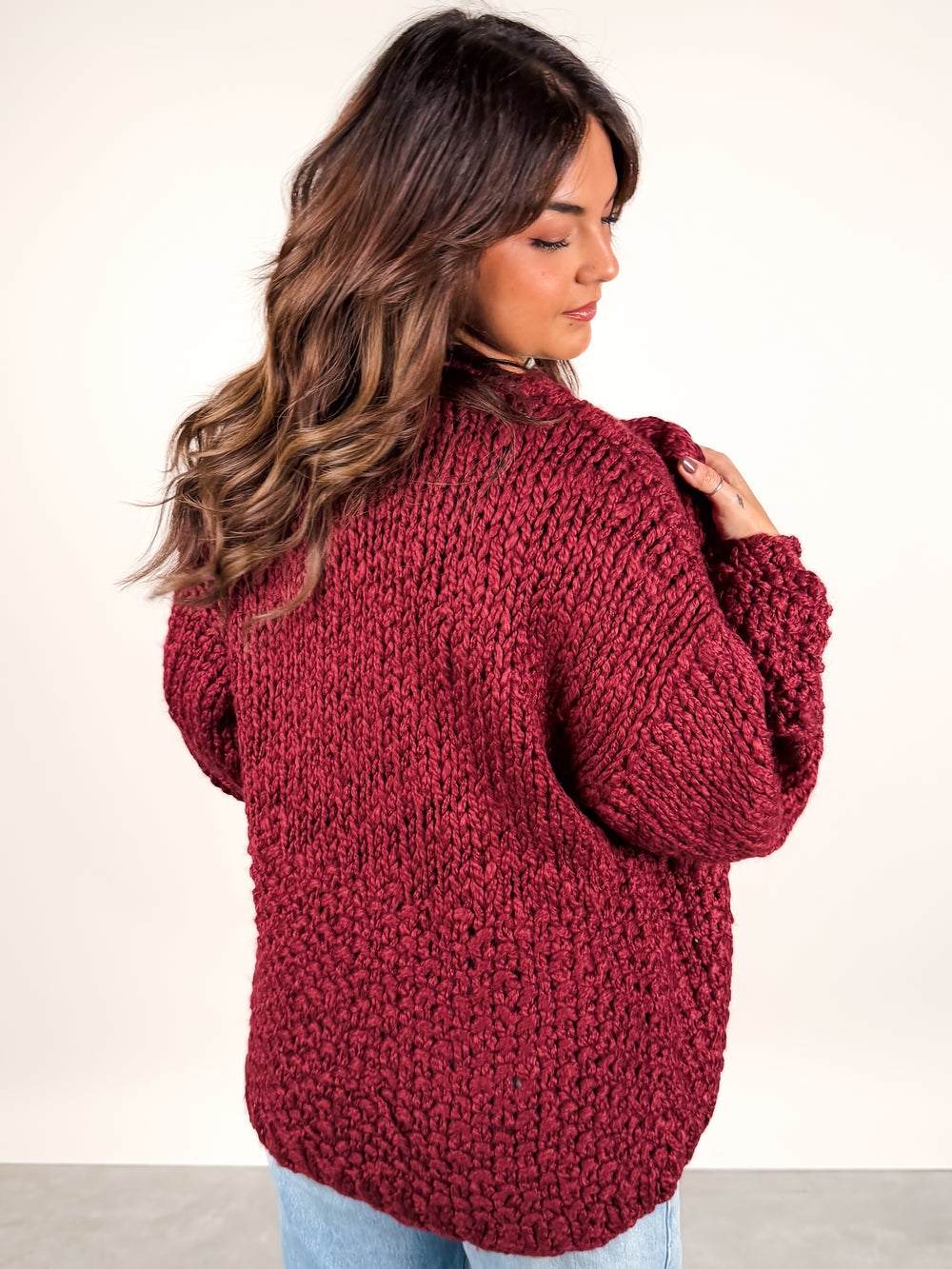 Florence Hand Knit Chunky Cardi