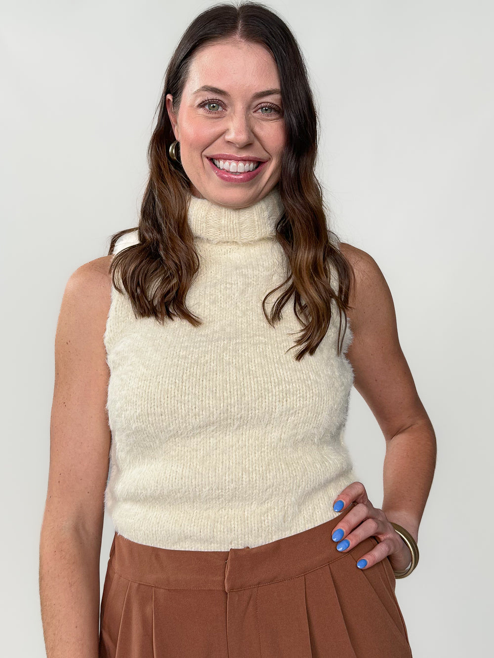 Lexie Sleeveless Turtleneck Sweater