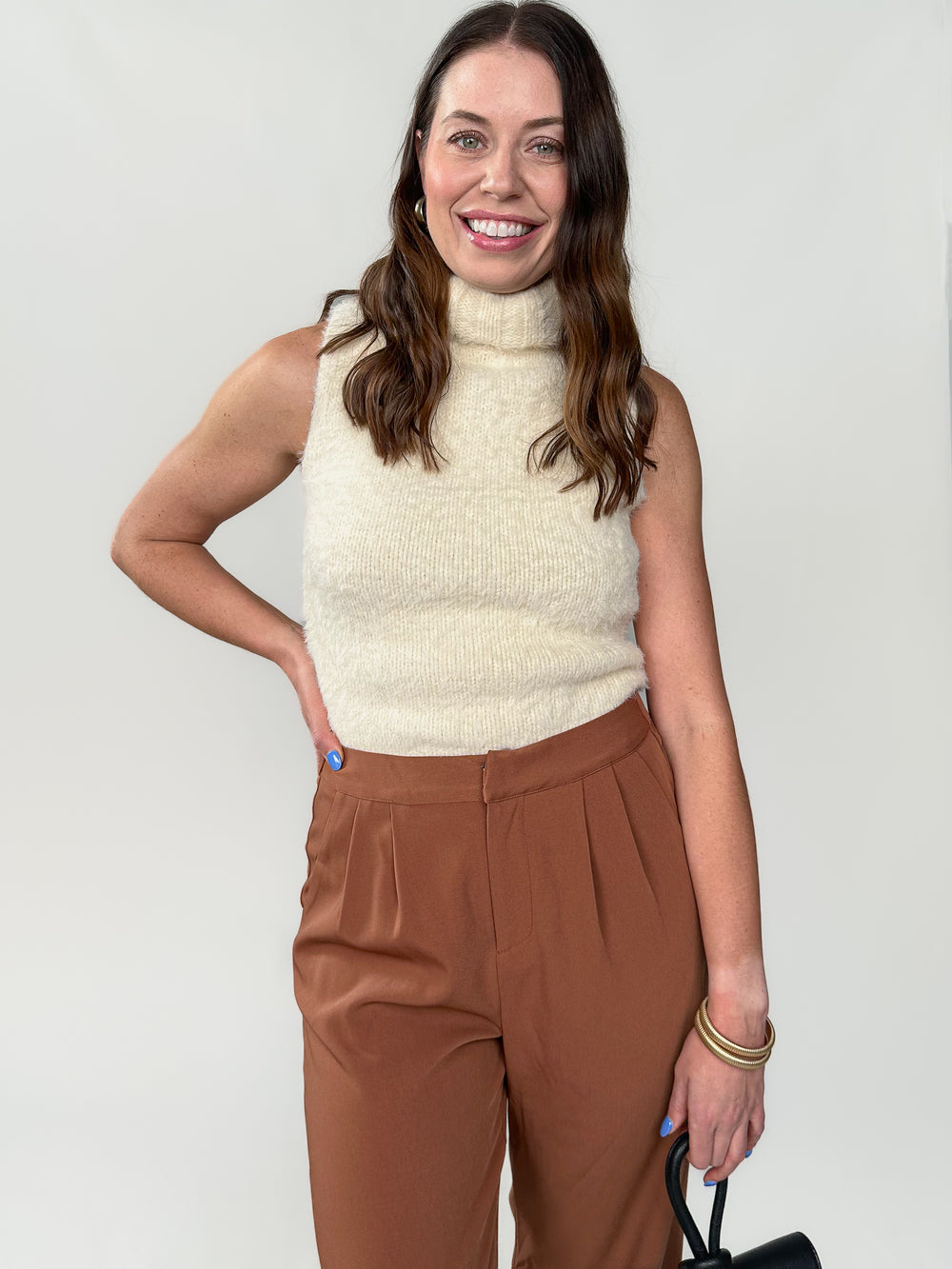 Lexie Sleeveless Turtleneck Sweater