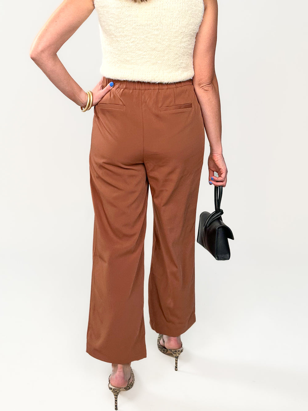 Midday Latte Front Pleated Pant