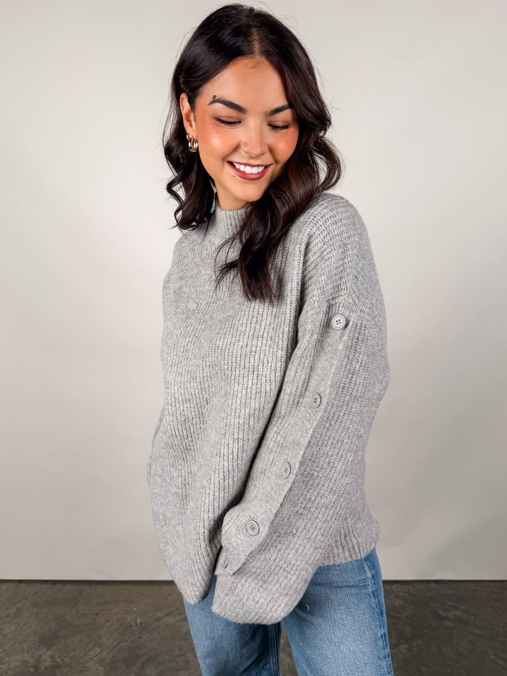 Athena Button Detail Sweater