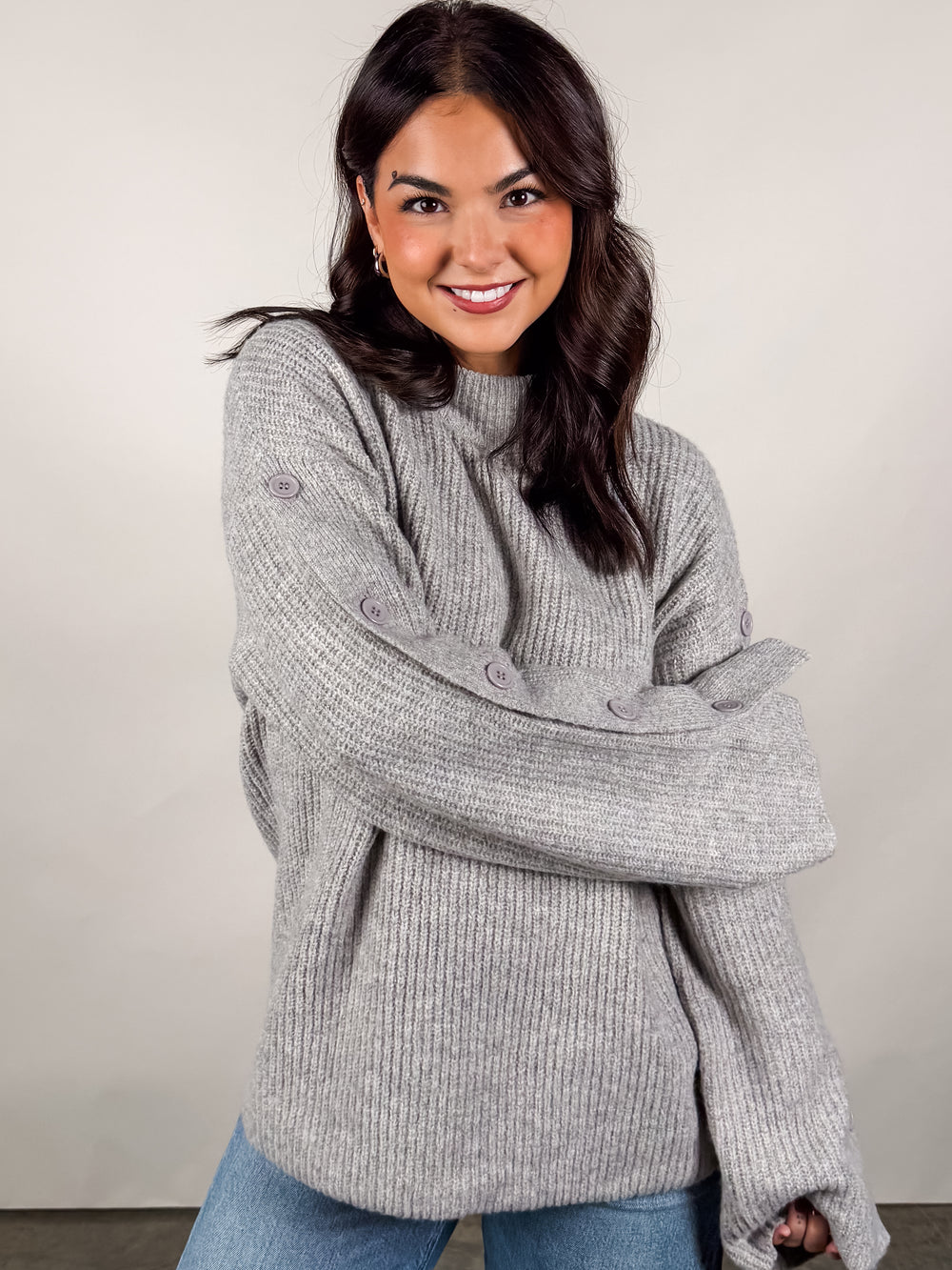 Athena Button Detail Sweater