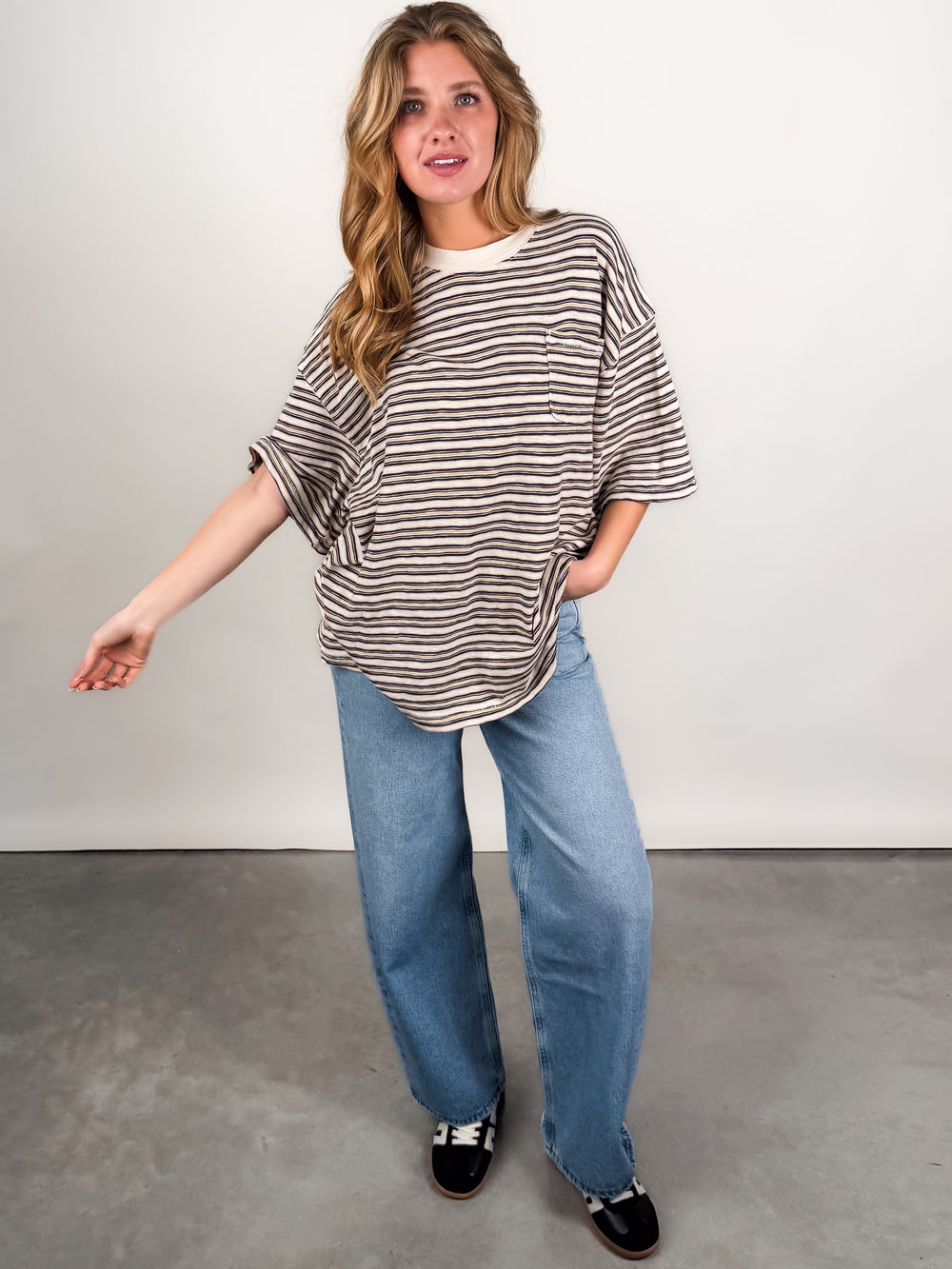 All Love Stripe Pocket Tee