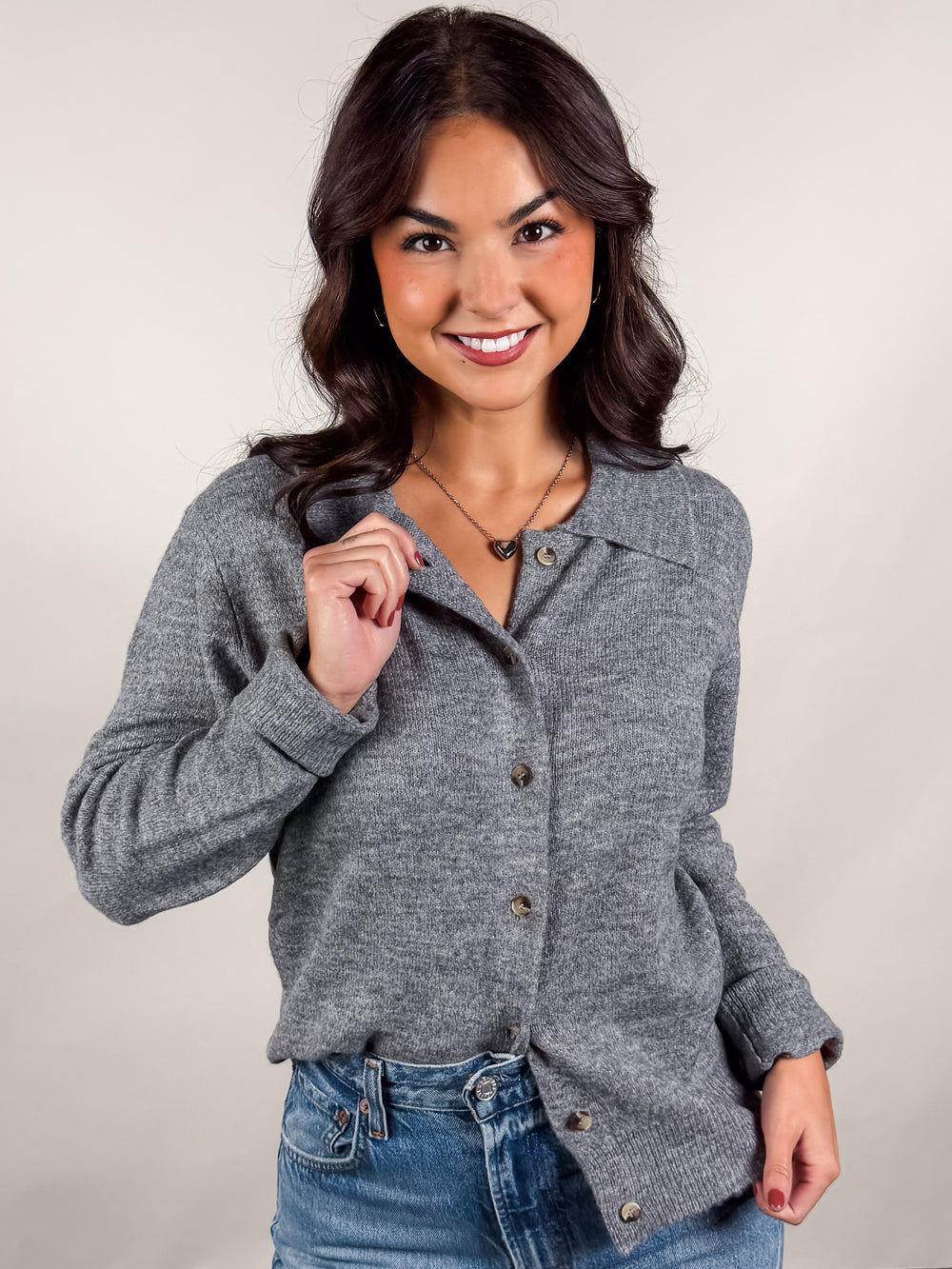Serafina Button Front L/S Sweater
