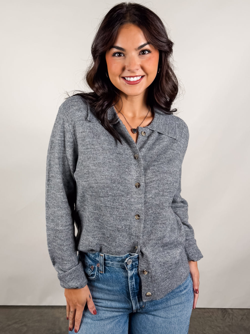 Serafina Button Front L/S Sweater