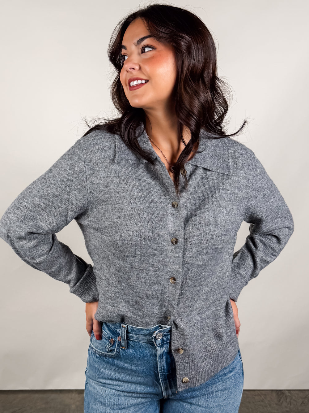 Serafina Button Front L/S Sweater