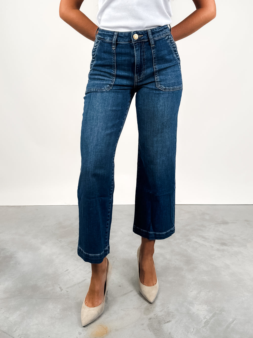 Charlotte High Rise Wide Leg in Reflective