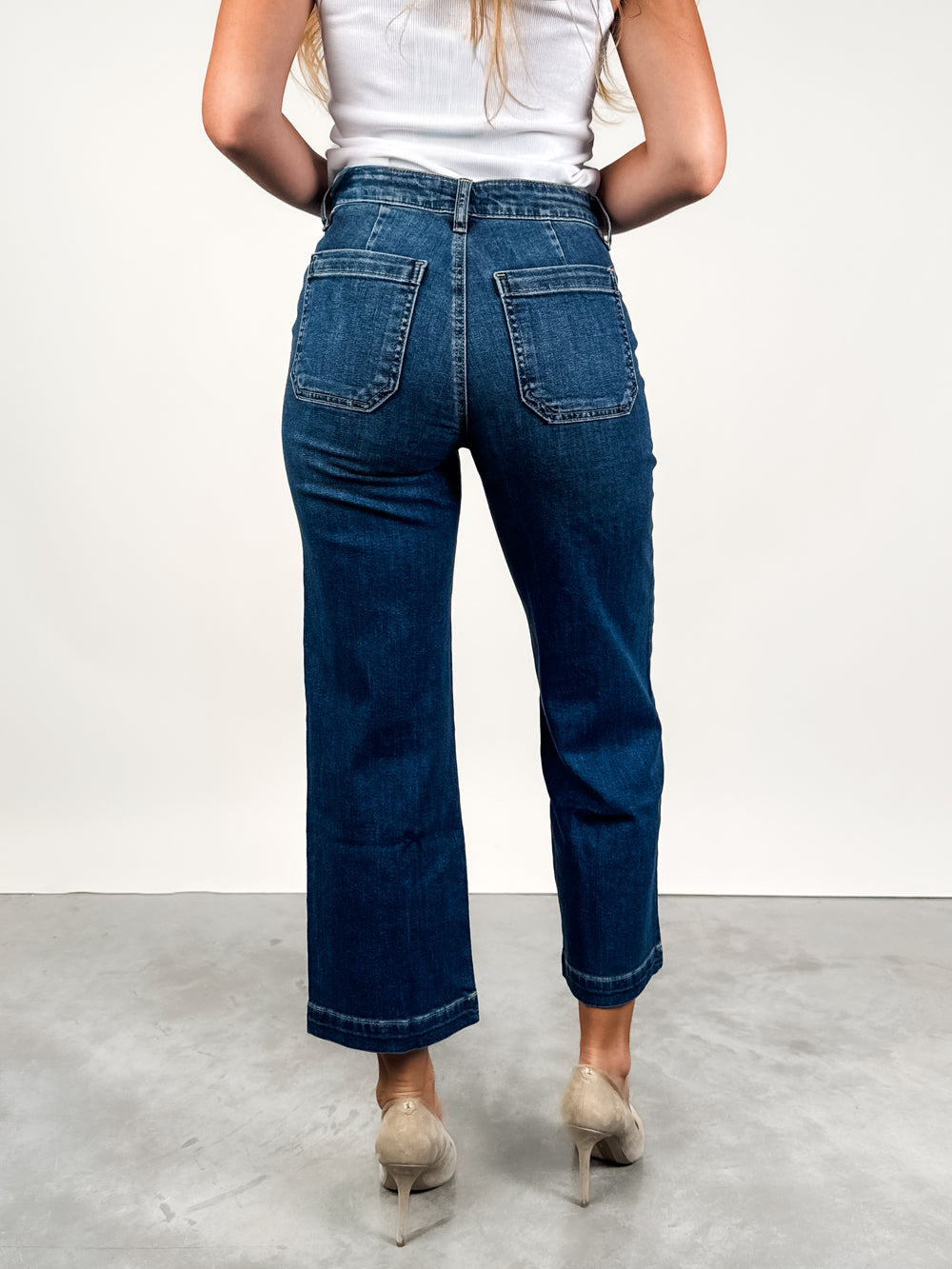 Charlotte High Rise Wide Leg in Reflective