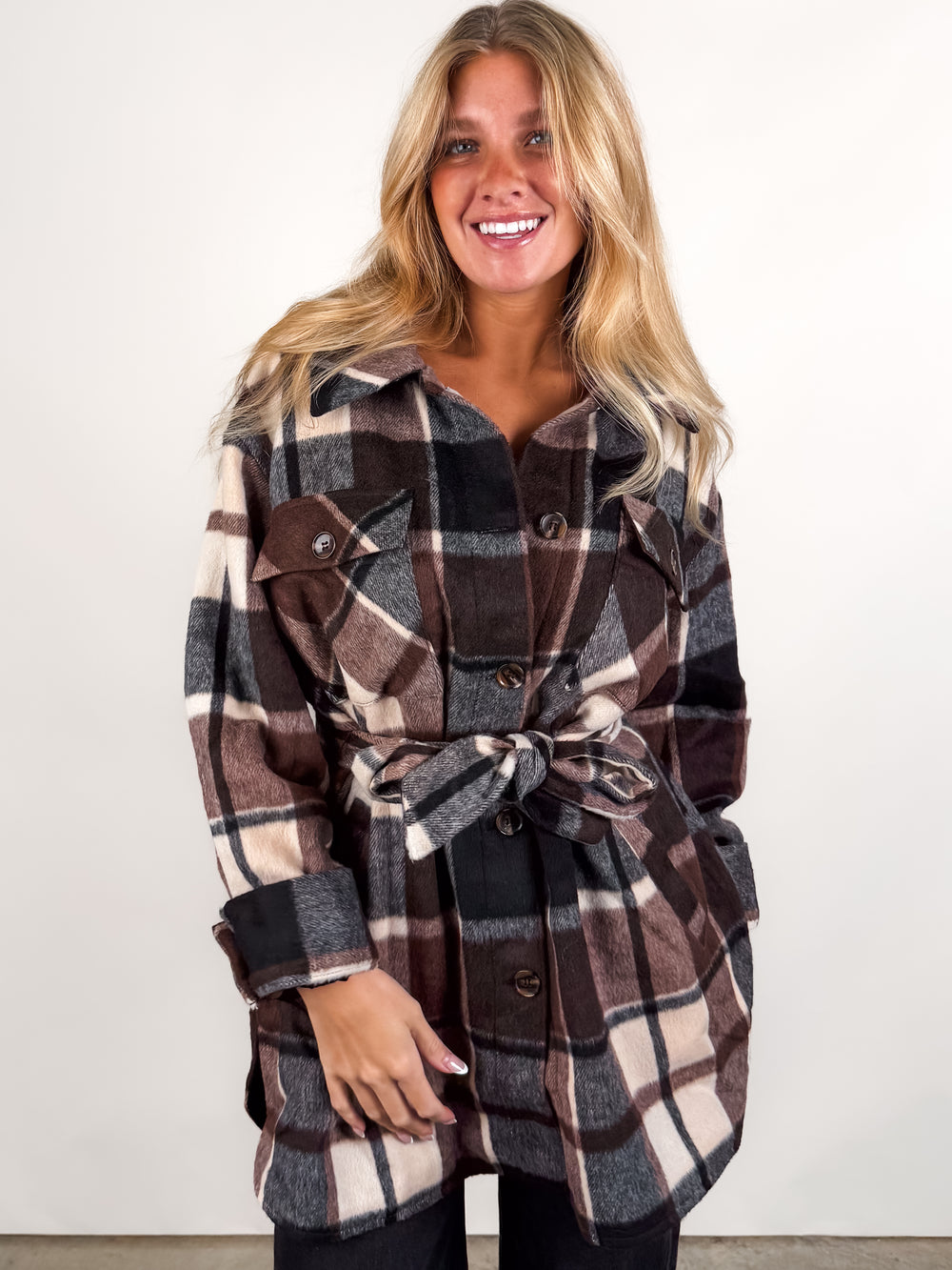 Locket Plaid Coat