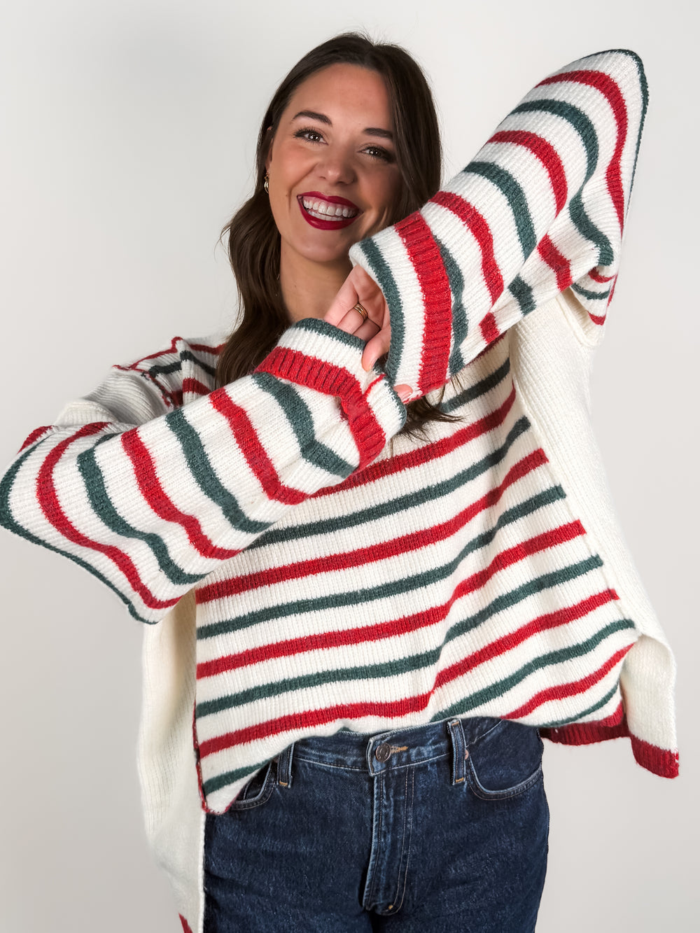 Around The Fire Striped Sweater