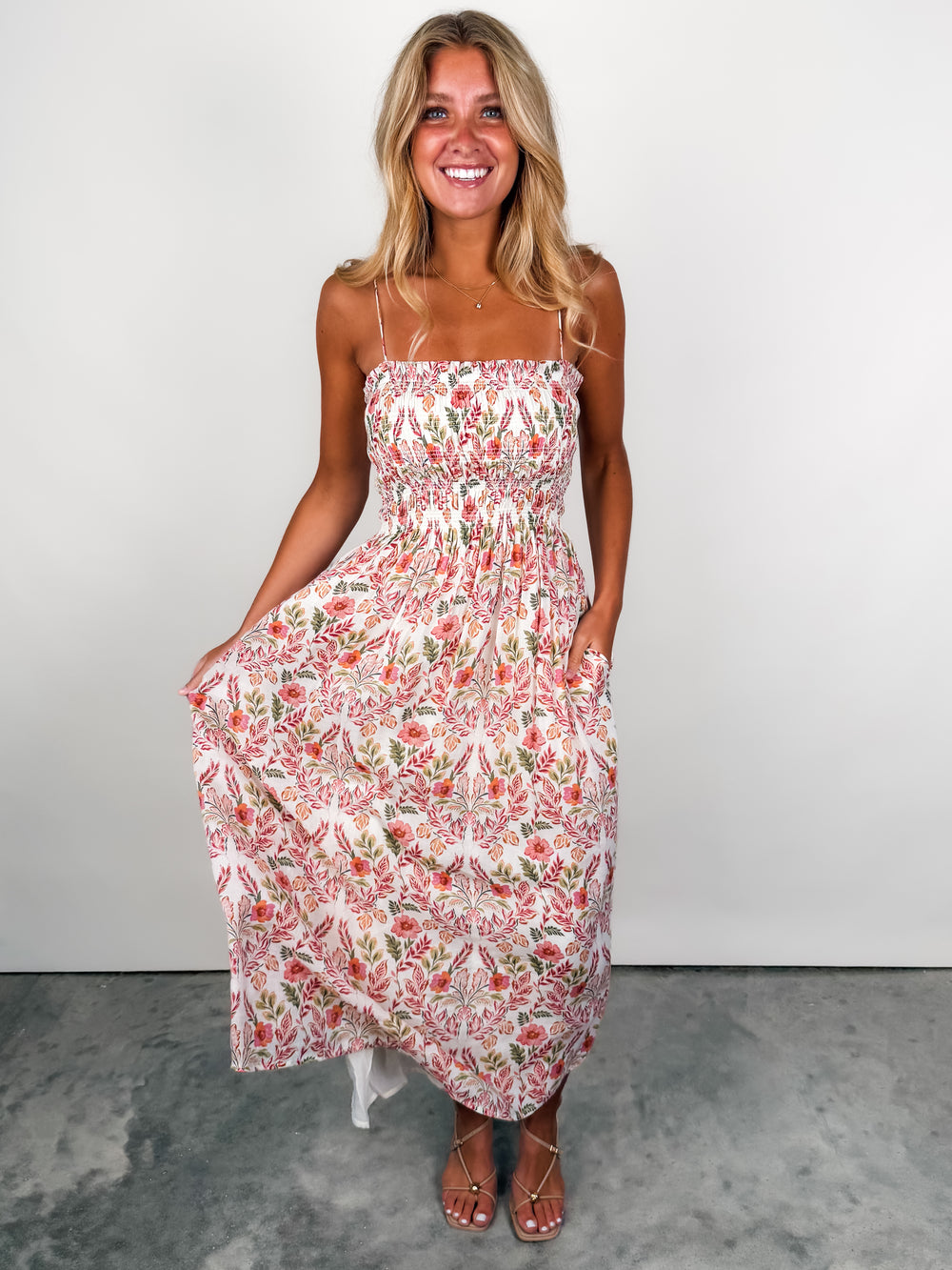 Cornelia Ami Floral Midi Dress