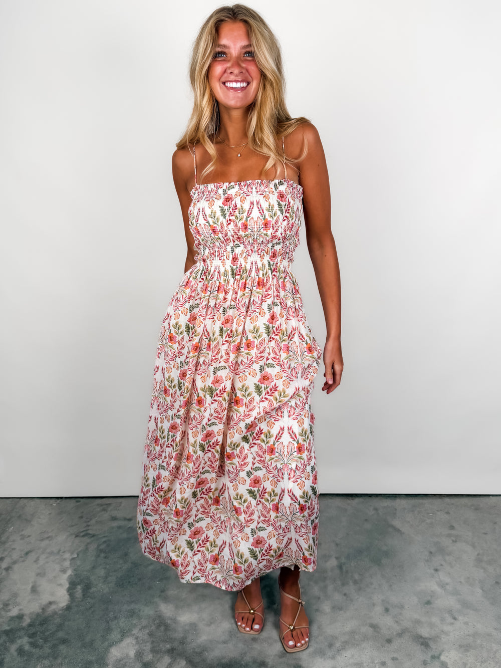 Cornelia Ami Floral Midi Dress