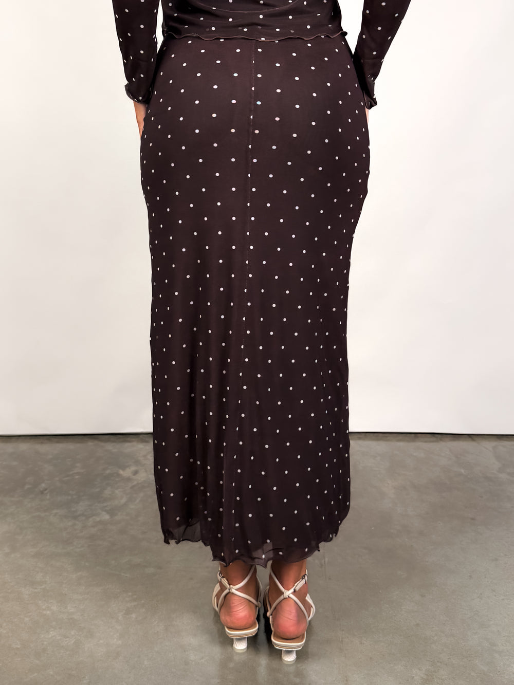 Eda Polka Dot Midi Skirt
