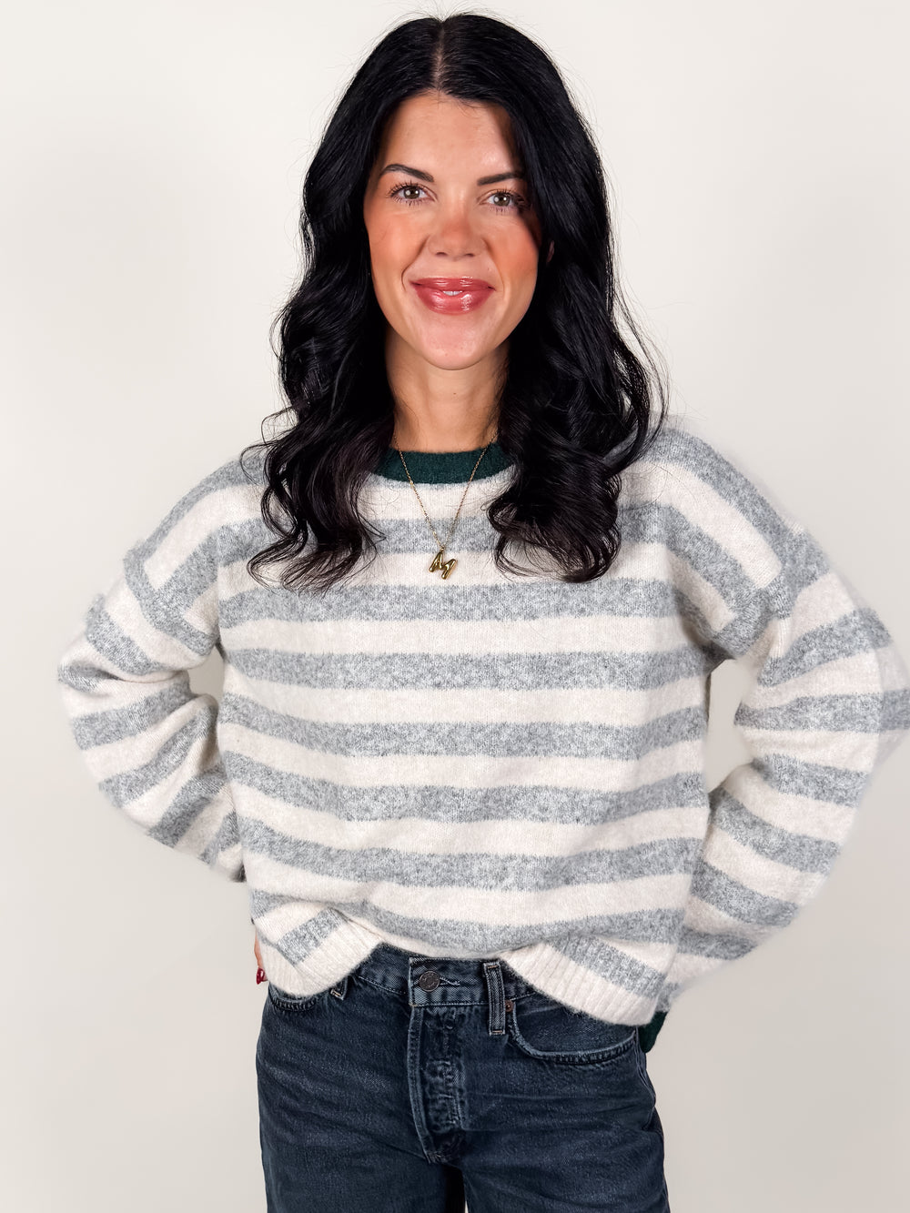 No Time To Waste  Striped Sweater