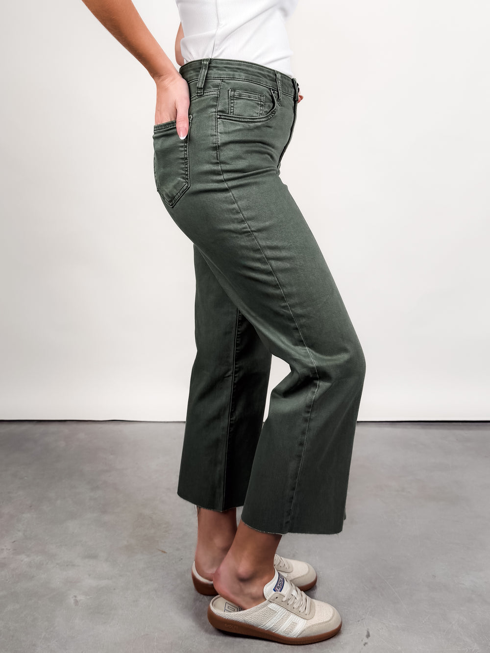 Charlotte High Rise Wide Leg Raw Hem