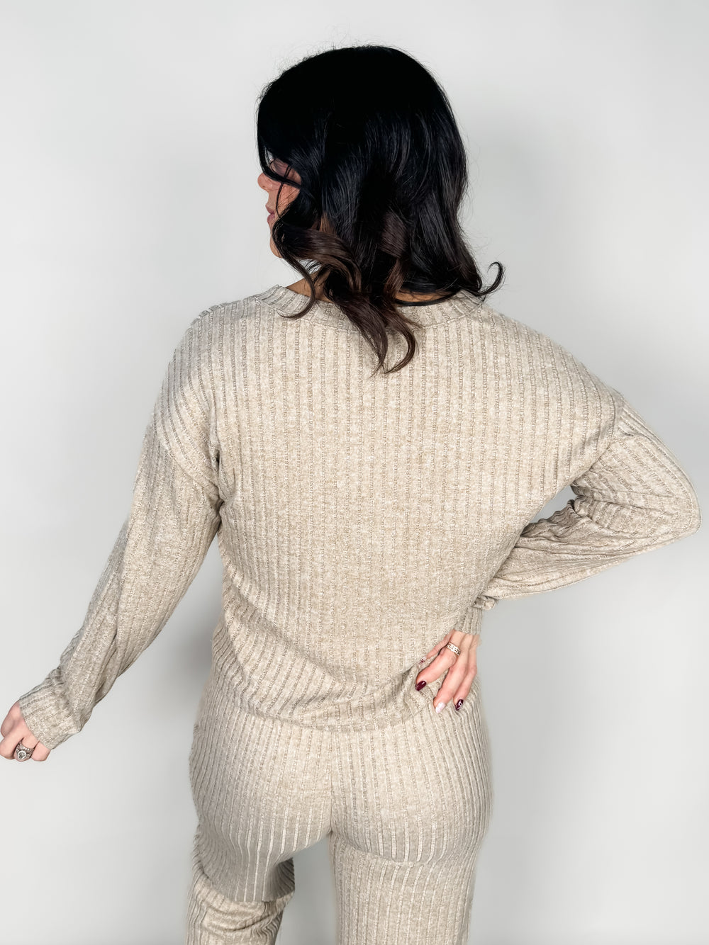 Valentina Long Sleeve Rib Top