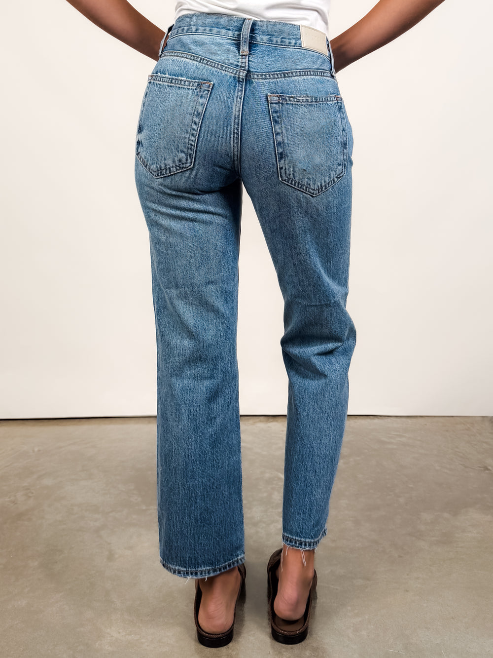 Issa Mid Rise Relaxed Ankle Straight in Metropolis