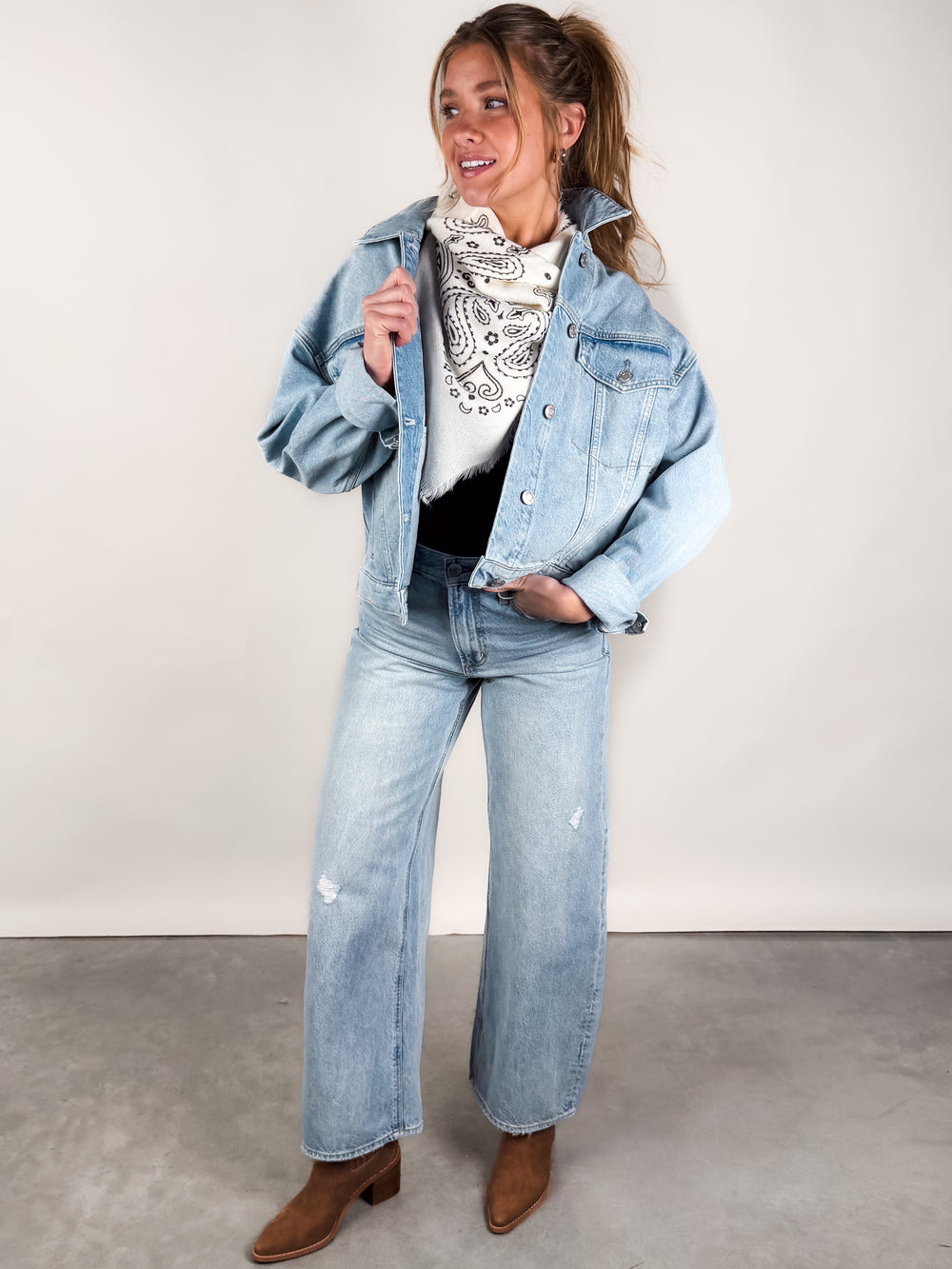 Large Bandana Pattern Scarf