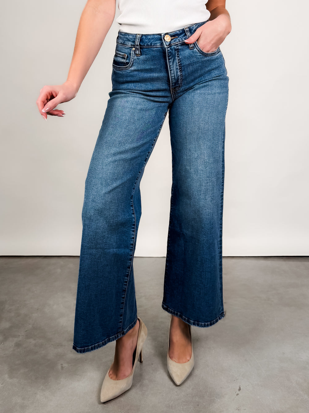 Maya High Rise Fab Ab Wide Leg