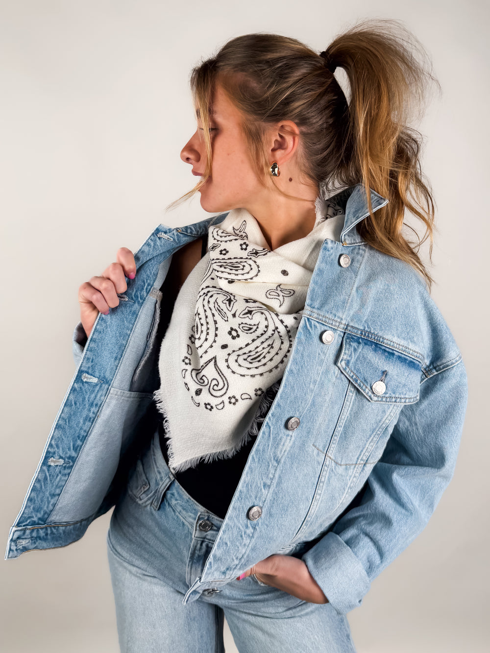 Large Bandana Pattern Scarf