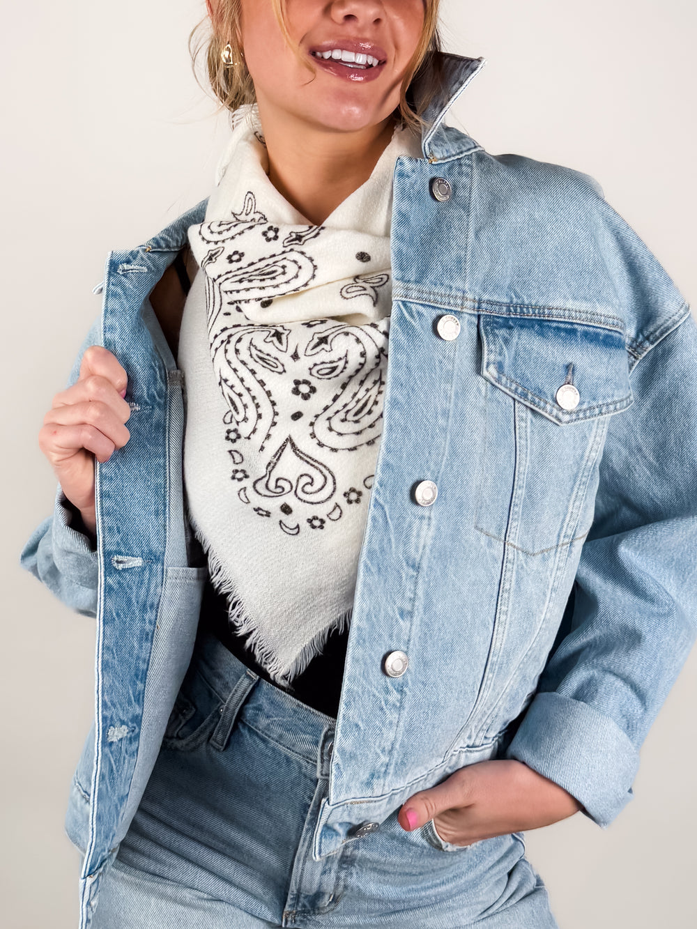 Large Bandana Pattern Scarf