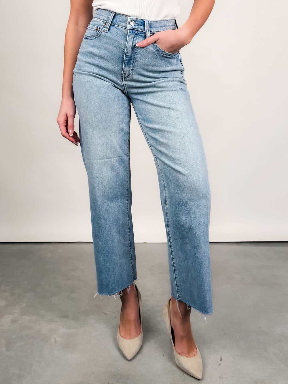 Pleaser High Rise Wide Ankle in New Light