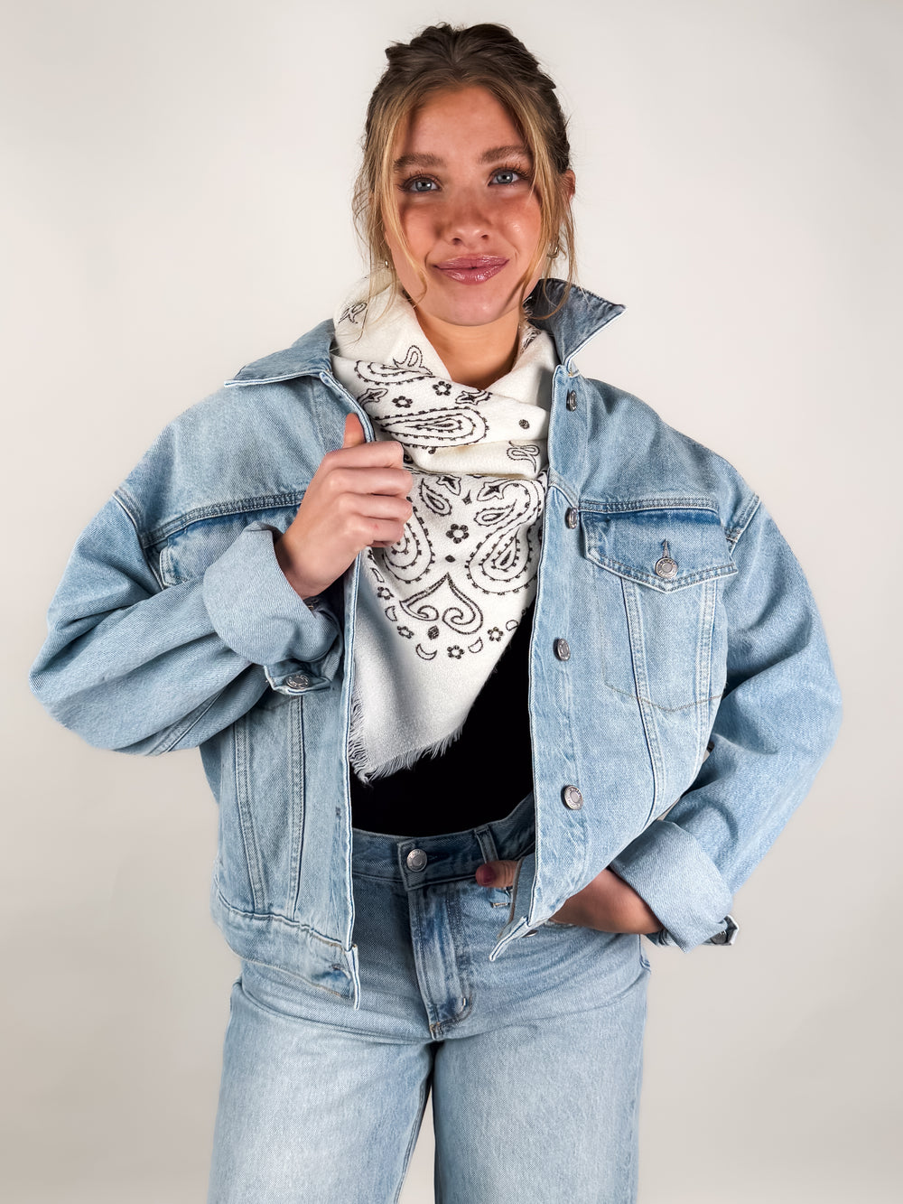 Large Bandana Pattern Scarf