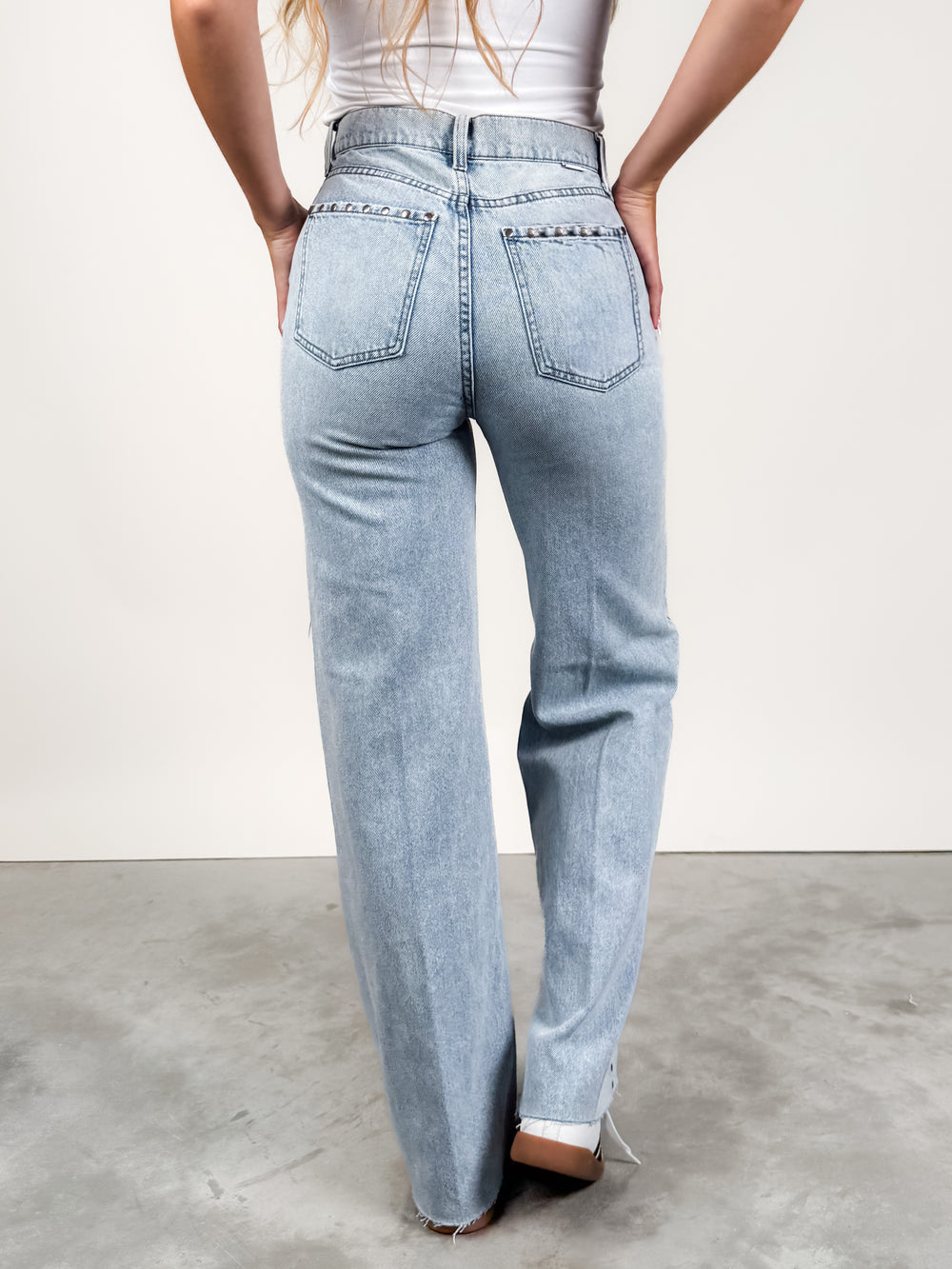 Far Out High Rise Wide Leg  in Let's Dance