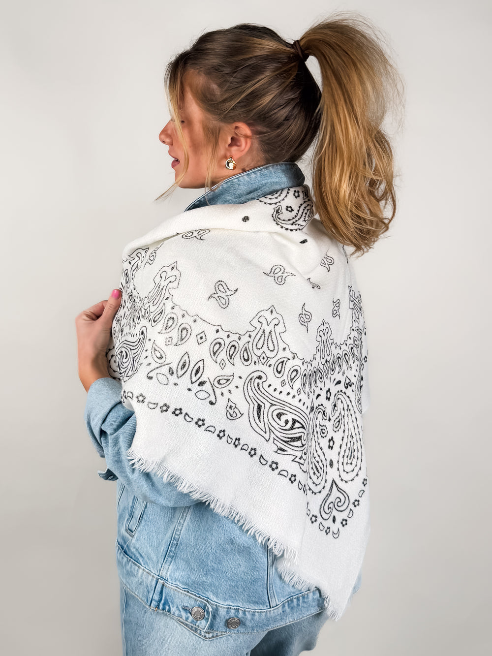 Large Bandana Pattern Scarf