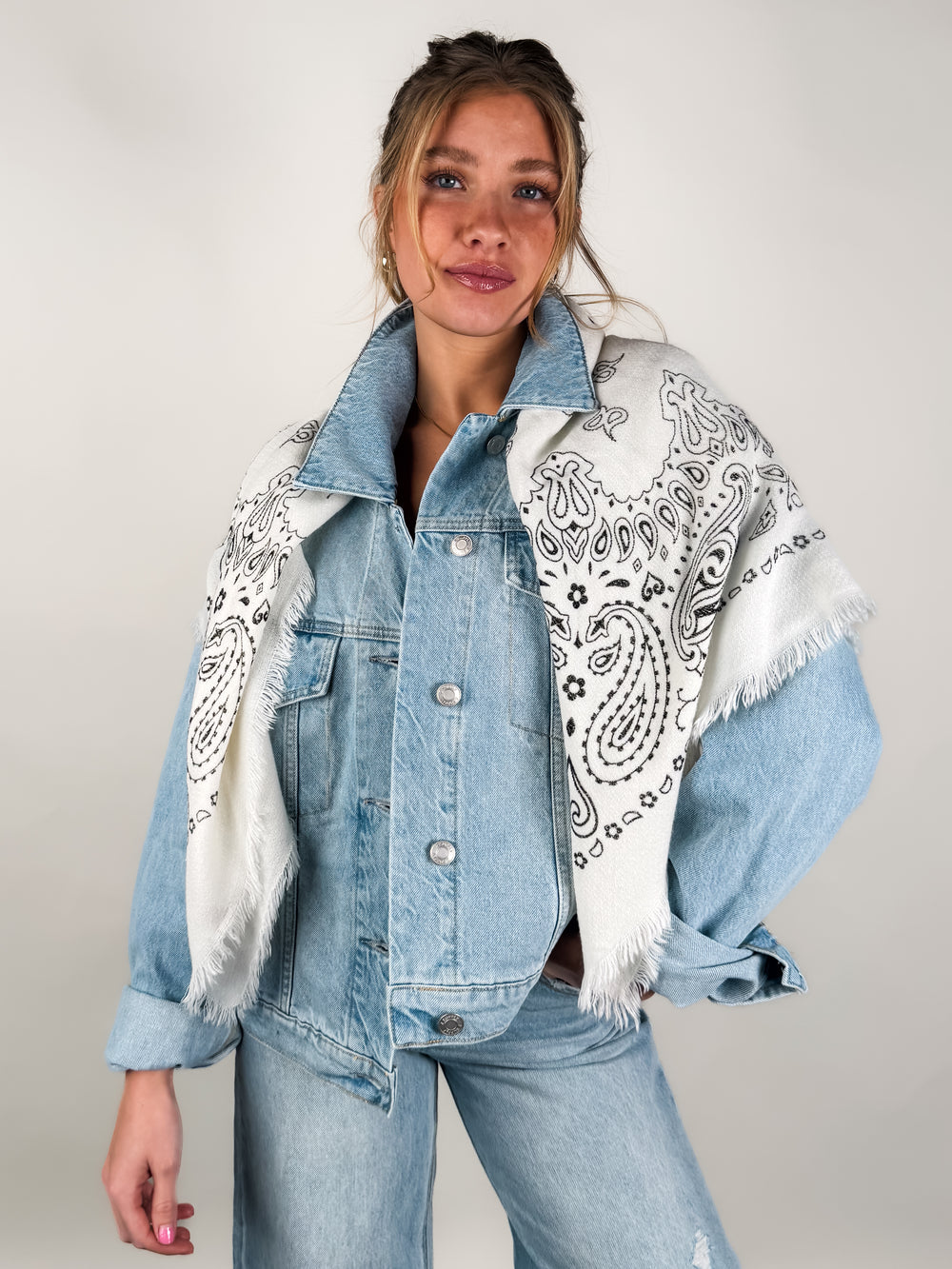 Large Bandana Pattern Scarf