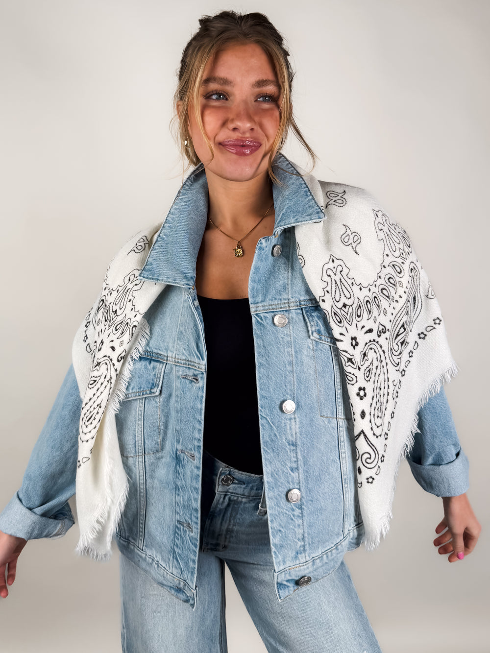 Large Bandana Pattern Scarf