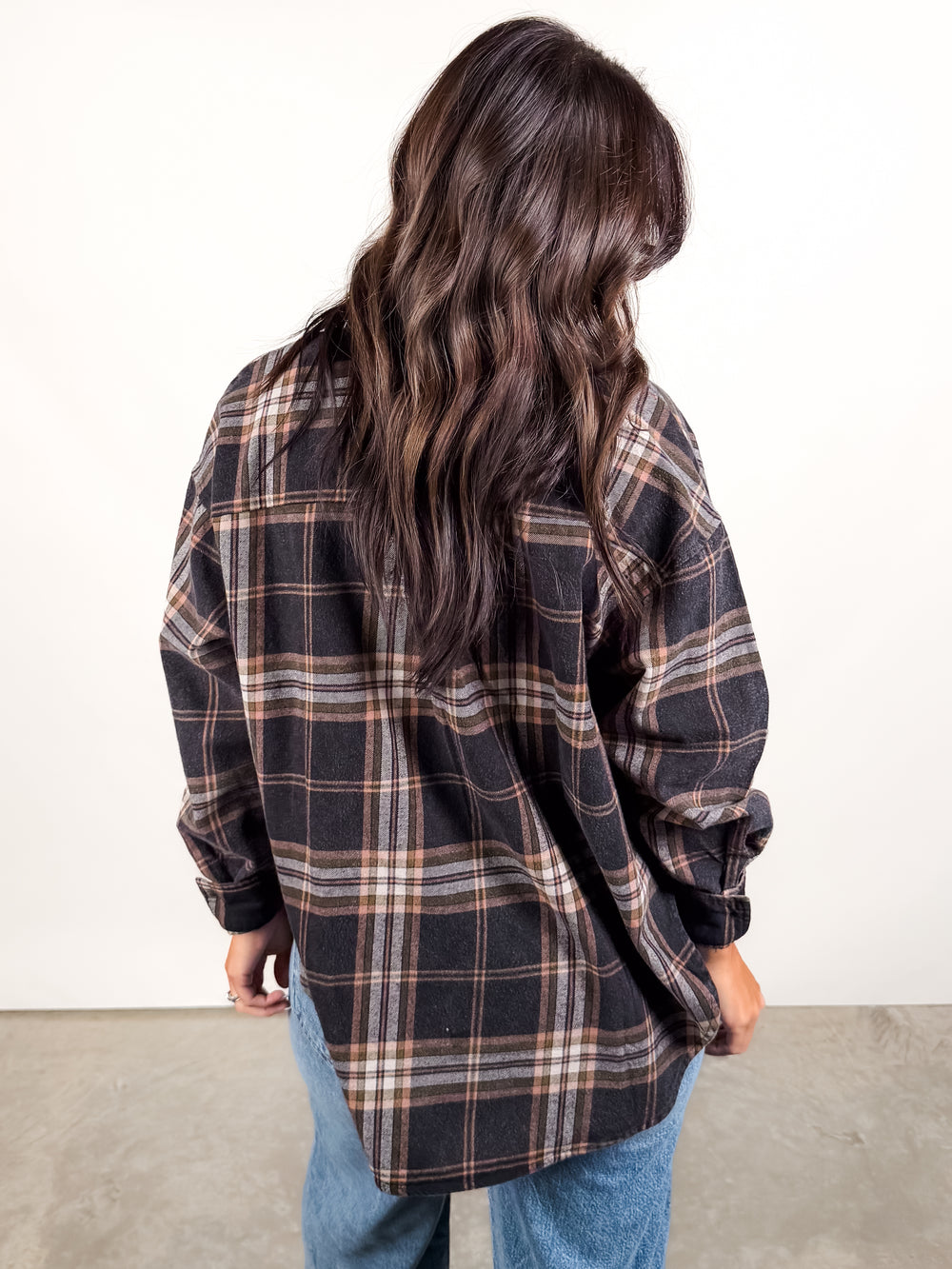 Fall Leaves Blowing Plaid Shirt