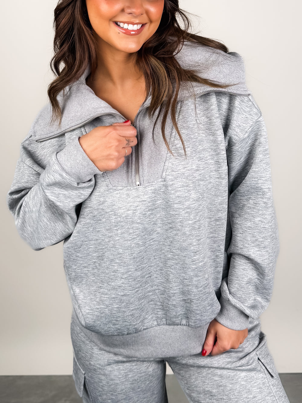 Walk You Home Oversized Collar Sweatshirt