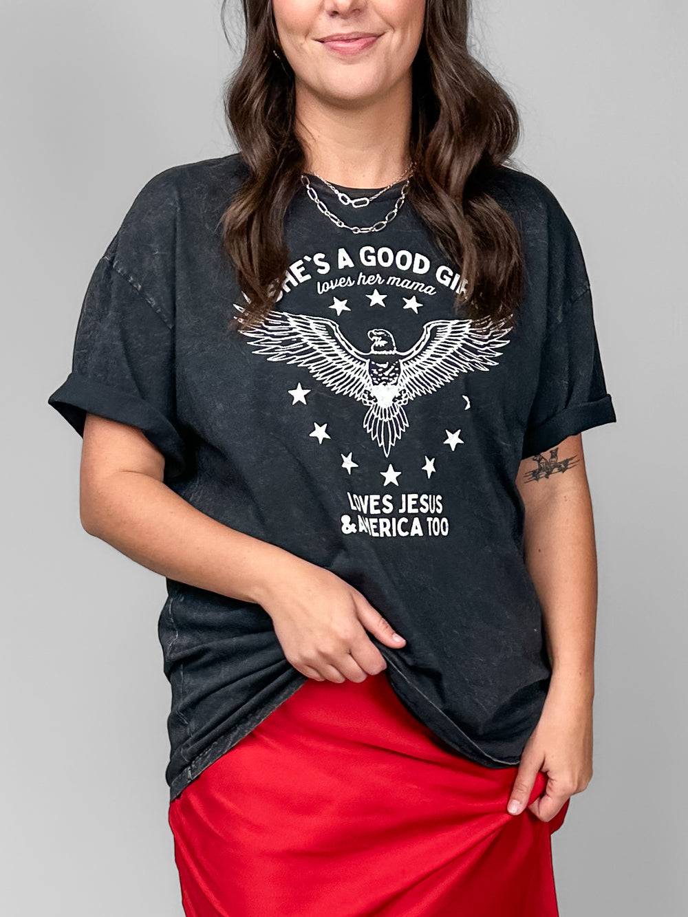 She's A Good Girl Mineral Graphic Top