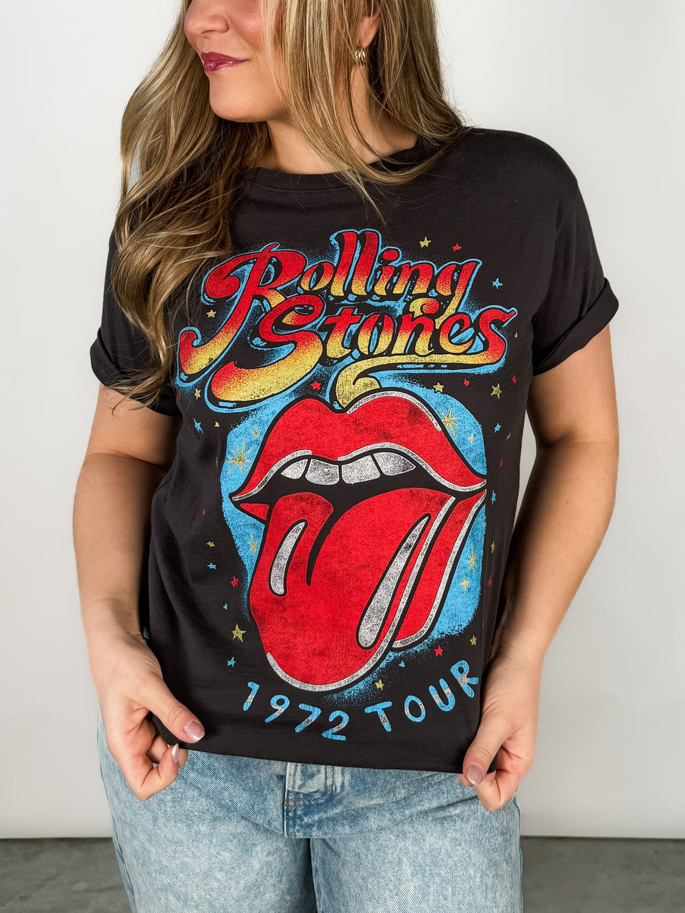 Rolling Stones 1972 Tour Boyfriend Tee