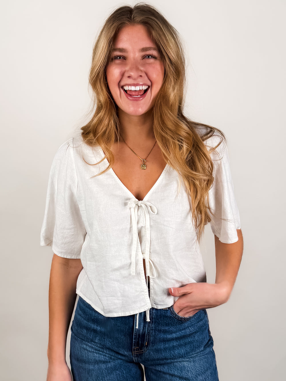 La Belle Linen Top