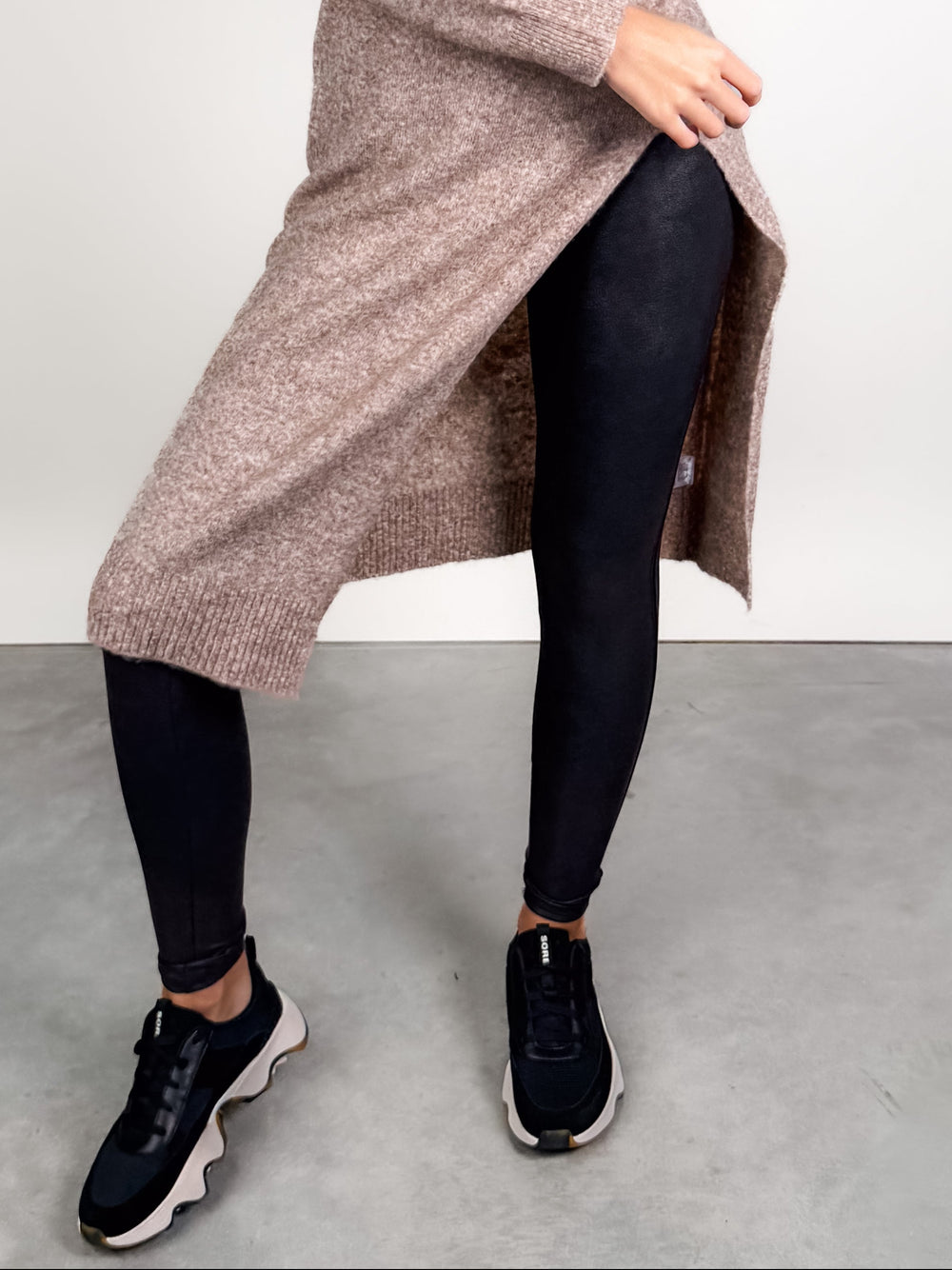 Faux Leather Fleece Lined Legging