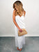 White Linen Midi Dress